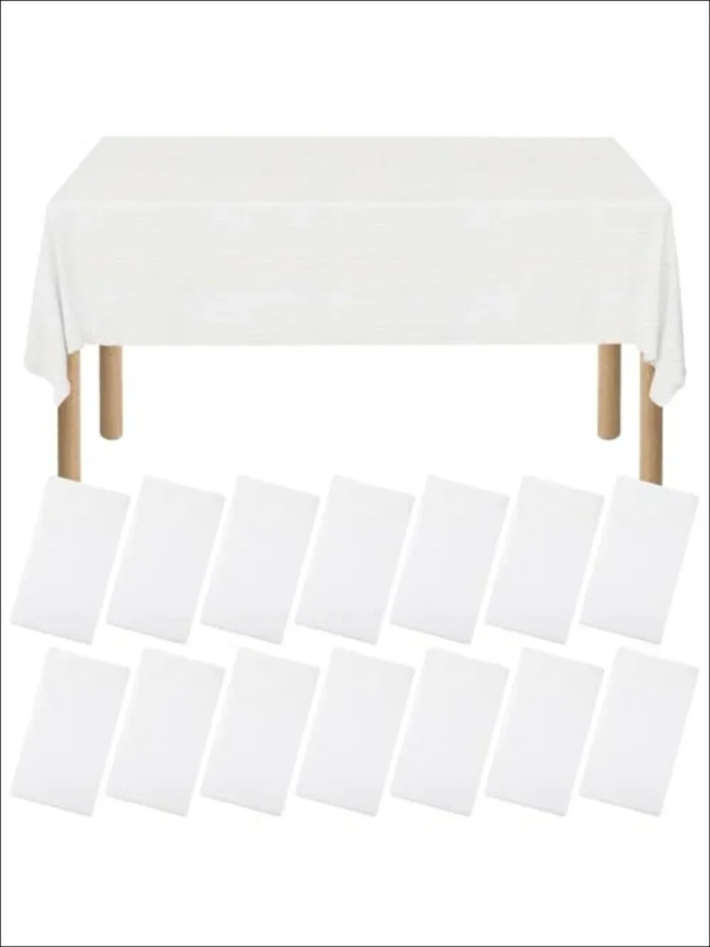 15 Pack Disposable Paper Tablecloths 3 Ply Plastic Backing 55x108 Rectangle